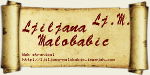 Ljiljana Malobabić vizit kartica